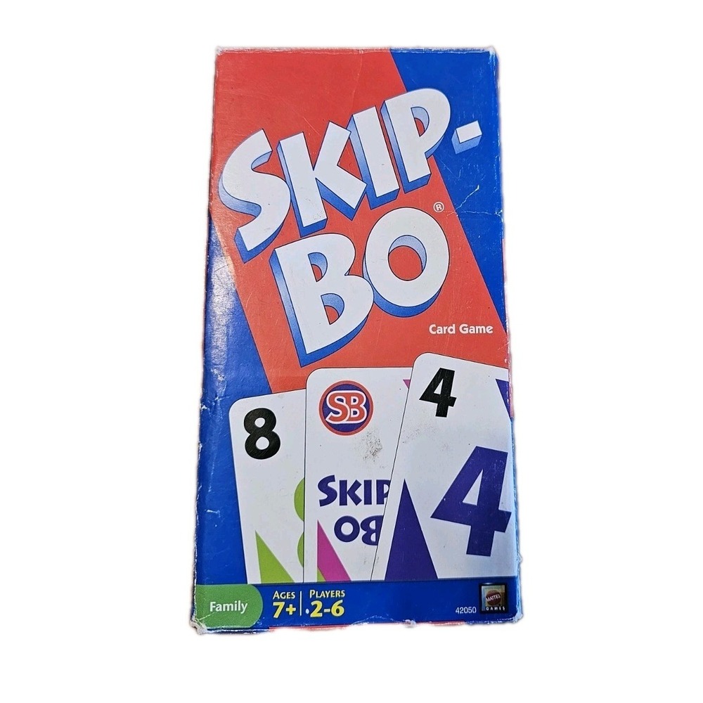 Mattel 42050 Skip-Bo Card Game  Cards 2‎ to 6 Players 2009 Cards Sealed